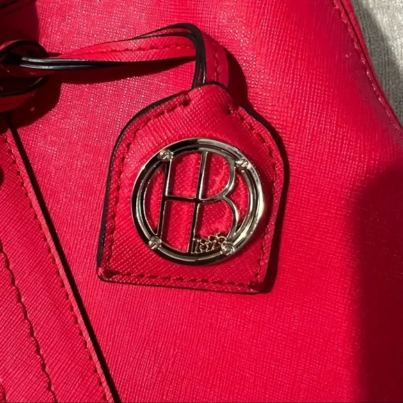 henri bendel Red Leather Laptop Tote with Matching Card Case - Picture 4 of 5